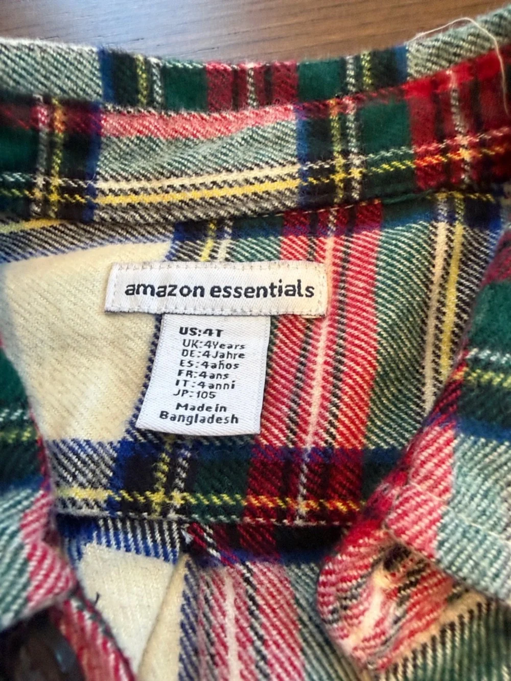 Amazon Essentials / Old Navy Kids Plaid Flannel Shirts Size 4 and 5 - C39-029